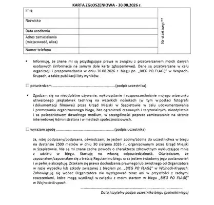 Bieg po Flagę podczas Dożynek w Wojnach-Krupach – zapisy trwają!