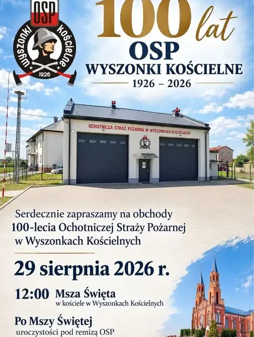 Utrudnienia na drodze gminnej podczas obchodów 100-lecia OSP Wyszonki Kościelne