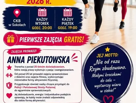 Ruszają zajęcia aerobiku w Sokołach – pierwsze spotkanie już we wtorek