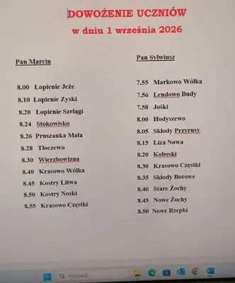 Dowożenie uczniów 1 września – sprawdź rozkład jazdy