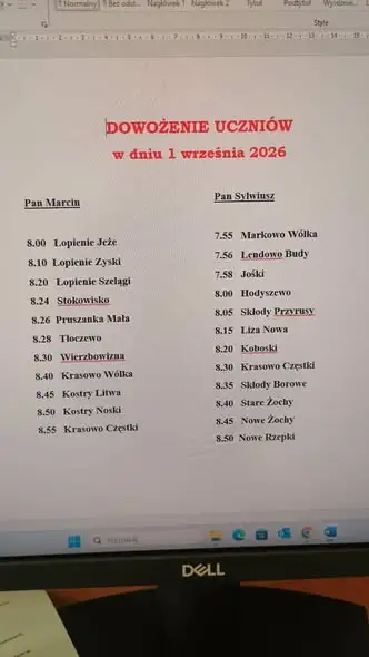 Dowożenie uczniów 1 września – sprawdź rozkład jazdy