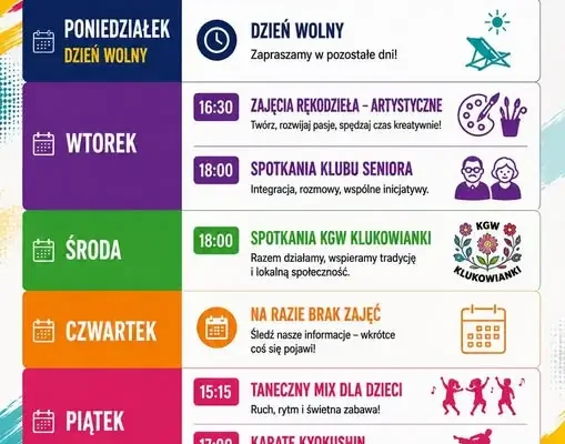 Wrzesień w GOK Klukowo: rusza nowy sezon zajęć dla każdego