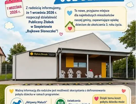 Publiczny Żłobek „Bajkowe Słoneczko” w Szepietowie rozpoczął działalność