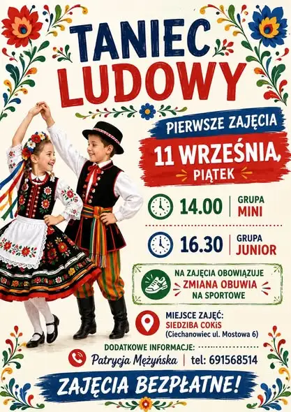 Ciechanowiec: ruszają bezpłatne zajęcia taneczne w COKiS