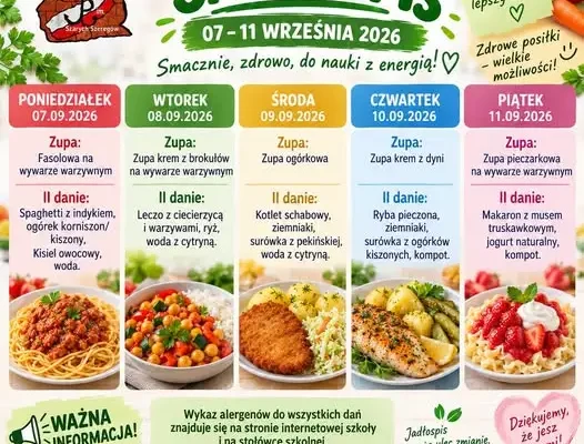 Jadłospis szkolny na nowy tydzień – co zjedzą uczniowie?