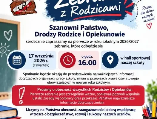 Zebranie z rodzicami w szkole – 17 września 2026 r.