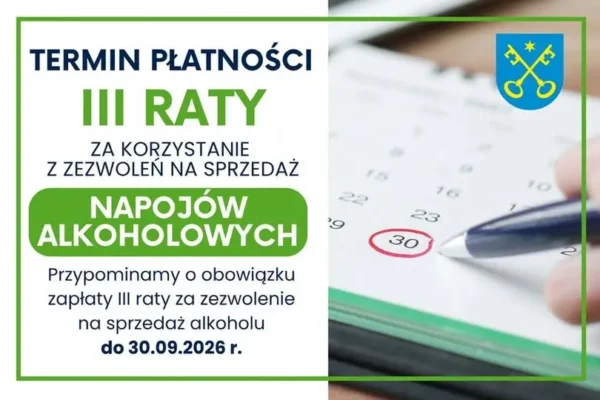 Przedsiębiorcy z gminy Ciechanowiec: do 30 września opłata za III ratę zezwoleń alkoholowych