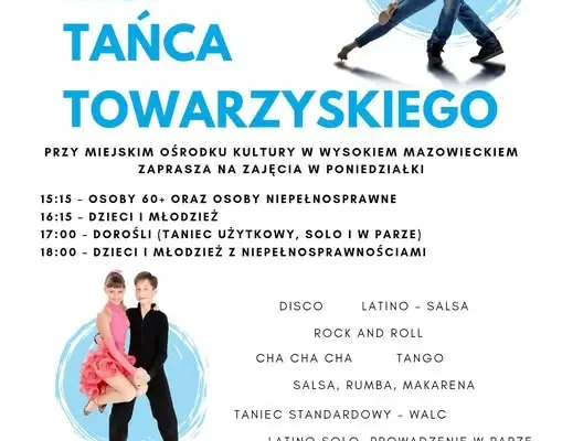 Klub Tańca Towarzyskiego w MOK Wyszków – zapisy na zajęcia od 5 października