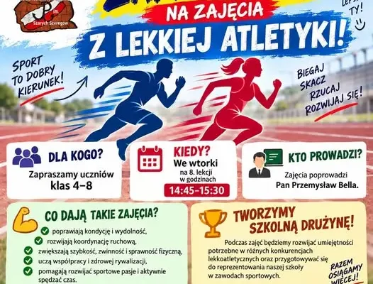 Szkoła tworzy drużynę lekkoatletyczną – pierwszy trening już 22 września