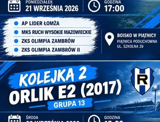 2. kolejka ligowa: harmonogram meczów drużyn z regionu