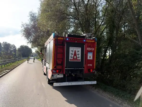 Drzewo na jezdni w Kobylinie-Kuleszkach. Interweniowała OSP KSRG Kobylin-Borzymy