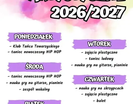 Miejski Ośrodek Kultury w Myszyńcu otwiera sezon artystyczny 2026/2027