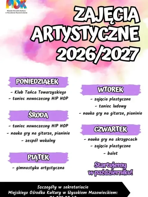 Miejski Ośrodek Kultury w Myszyńcu otwiera sezon artystyczny 2026/2027