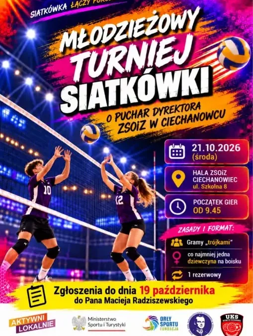 Młodzieżowy Turniej Siatkówki o Puchar Dyrektora ZSOiZ w Ciechanowcu
